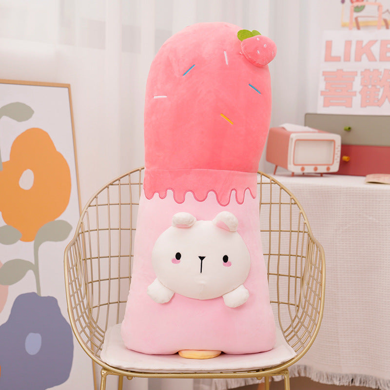 Women's Fashion Simple Long Plush Pillow