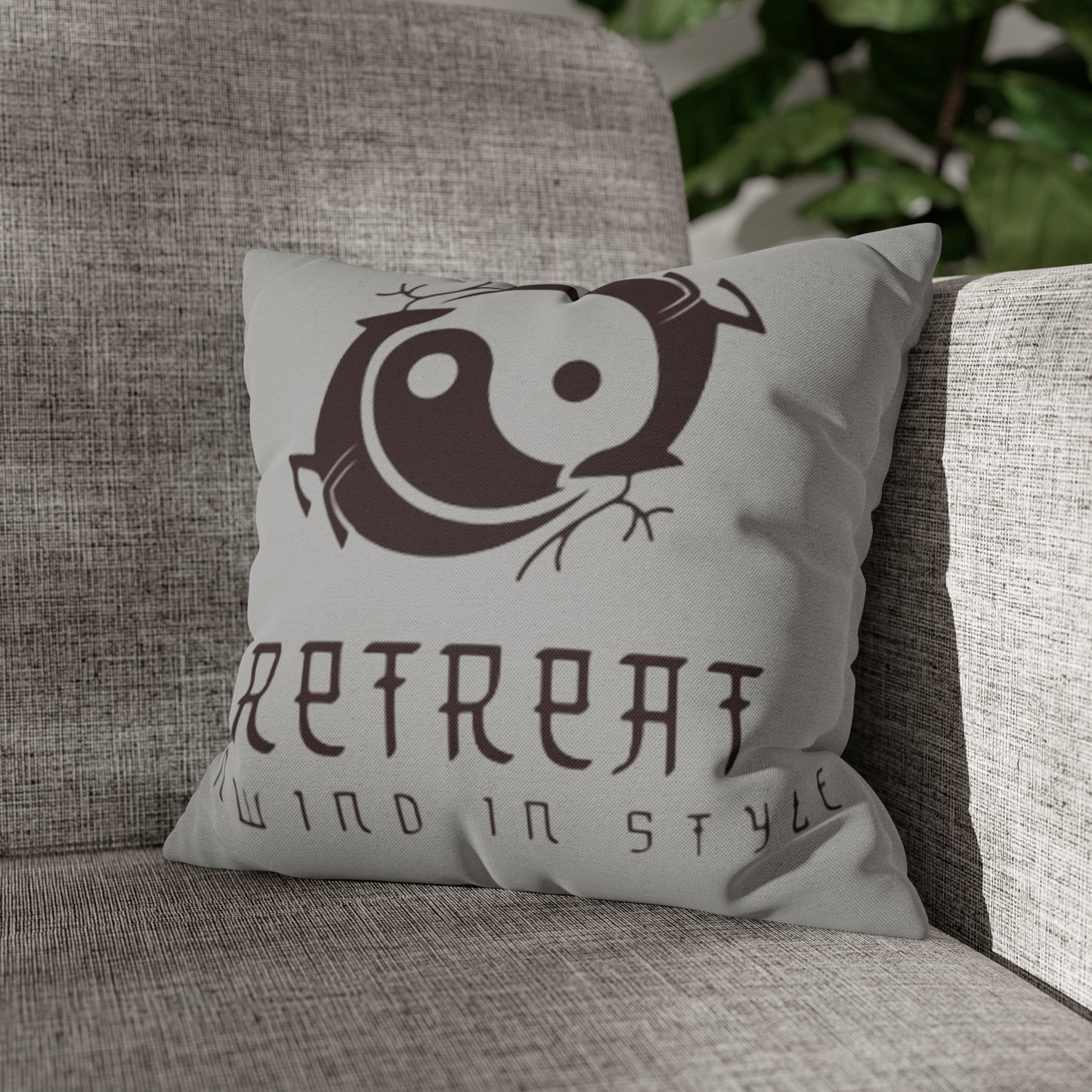 Retreat Spun Polyester Square Pillow Case