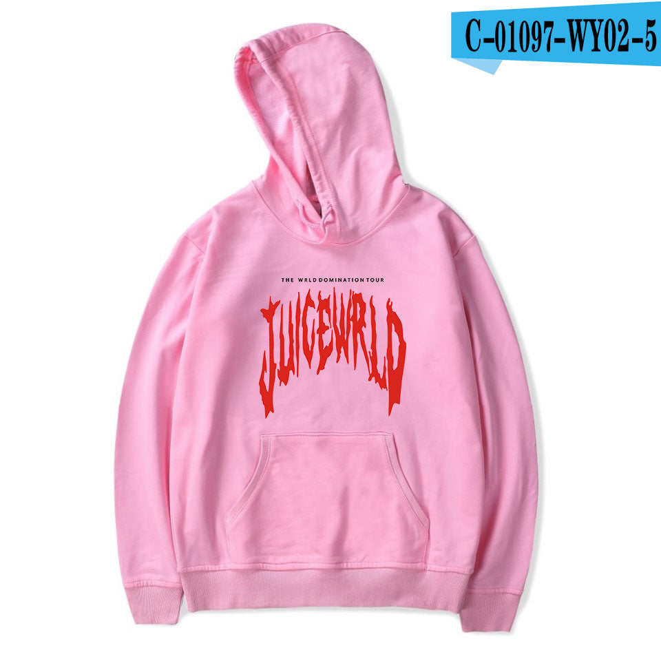 Juice Wrld Printed Fashionable Loose Men's And Women's Hooded Sweater