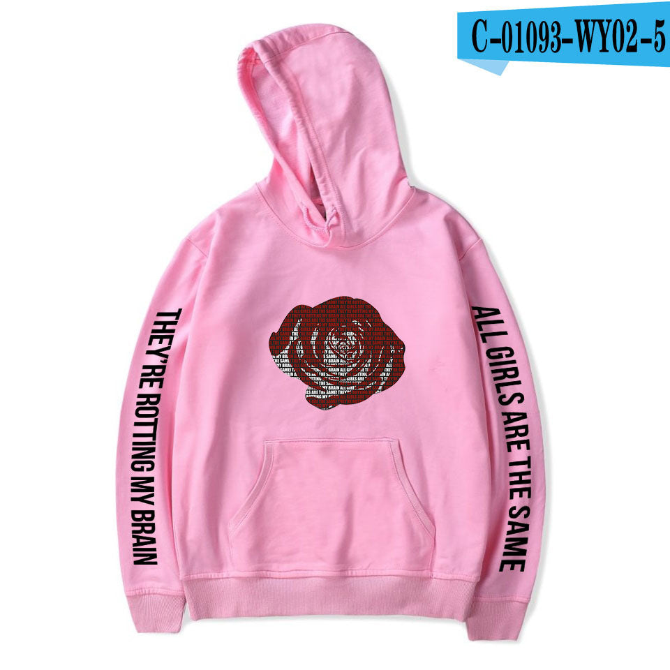 Juice Wrld Printed Fashionable Loose Men's And Women's Hooded Sweater