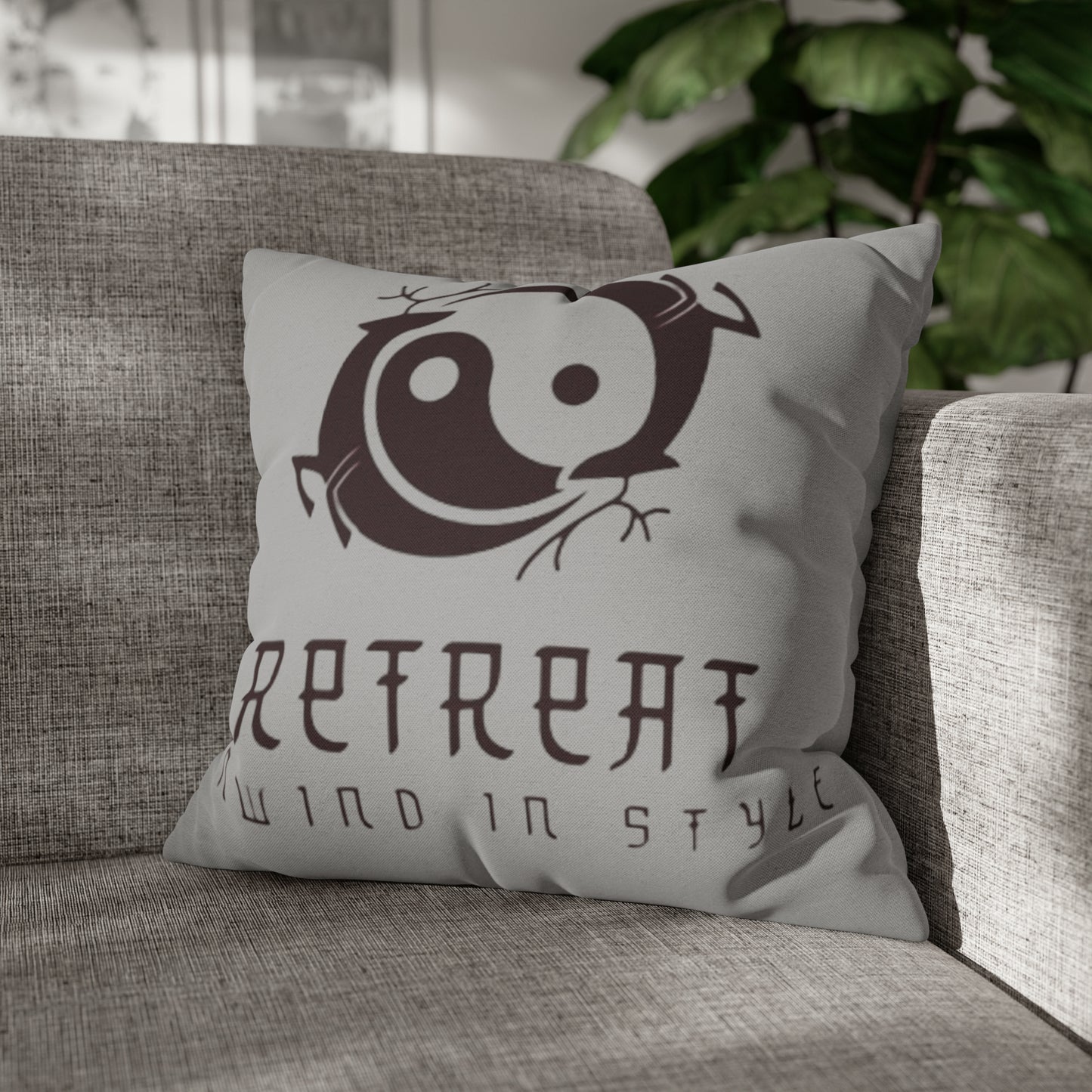 Retreat Spun Polyester Square Pillow Case