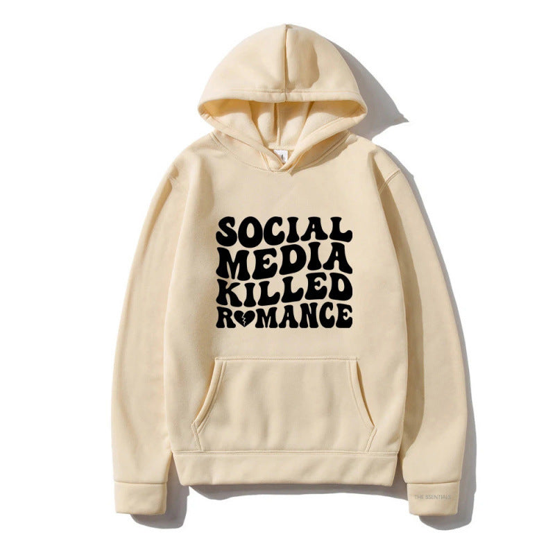 Social media killed romance hoodie