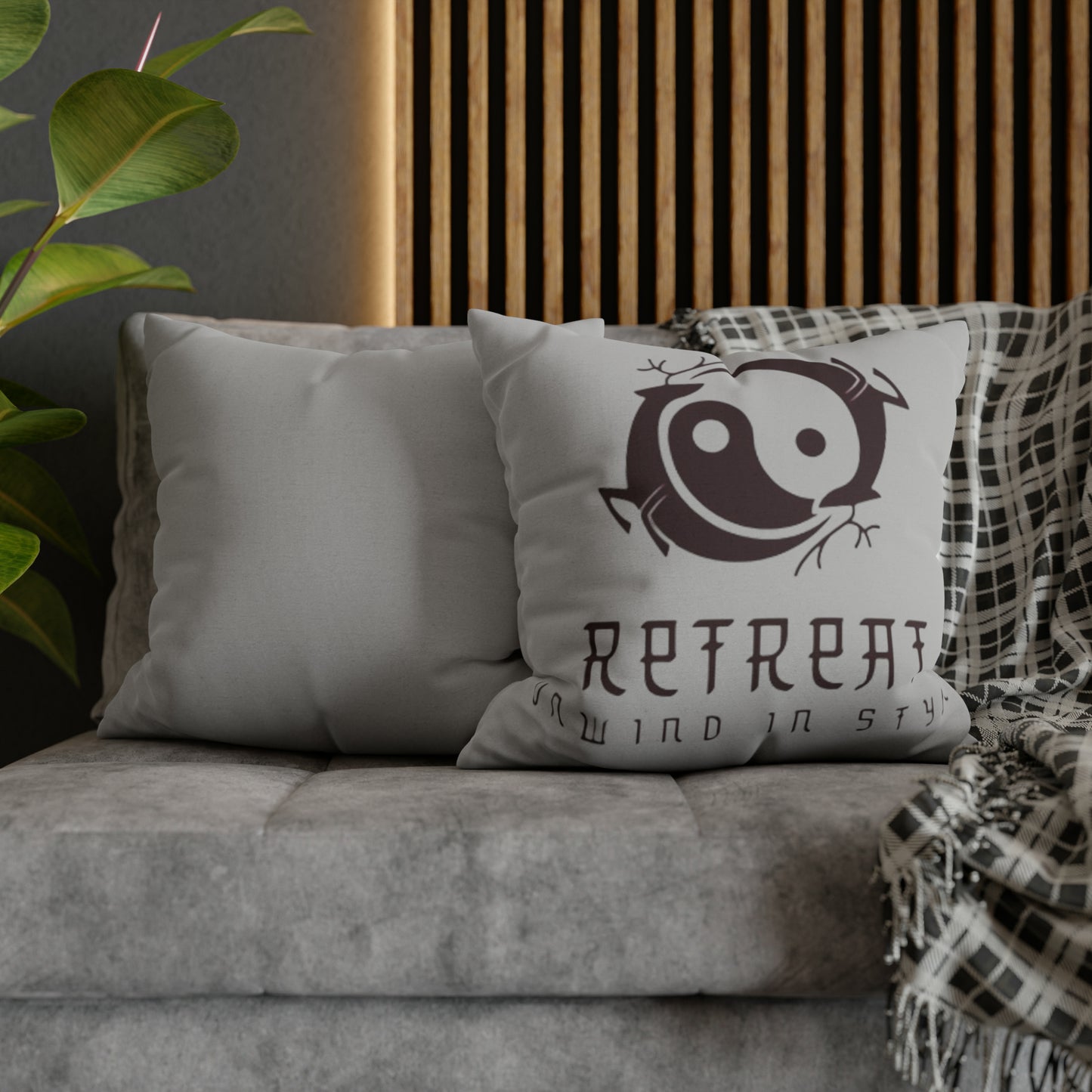 Retreat Spun Polyester Square Pillow Case