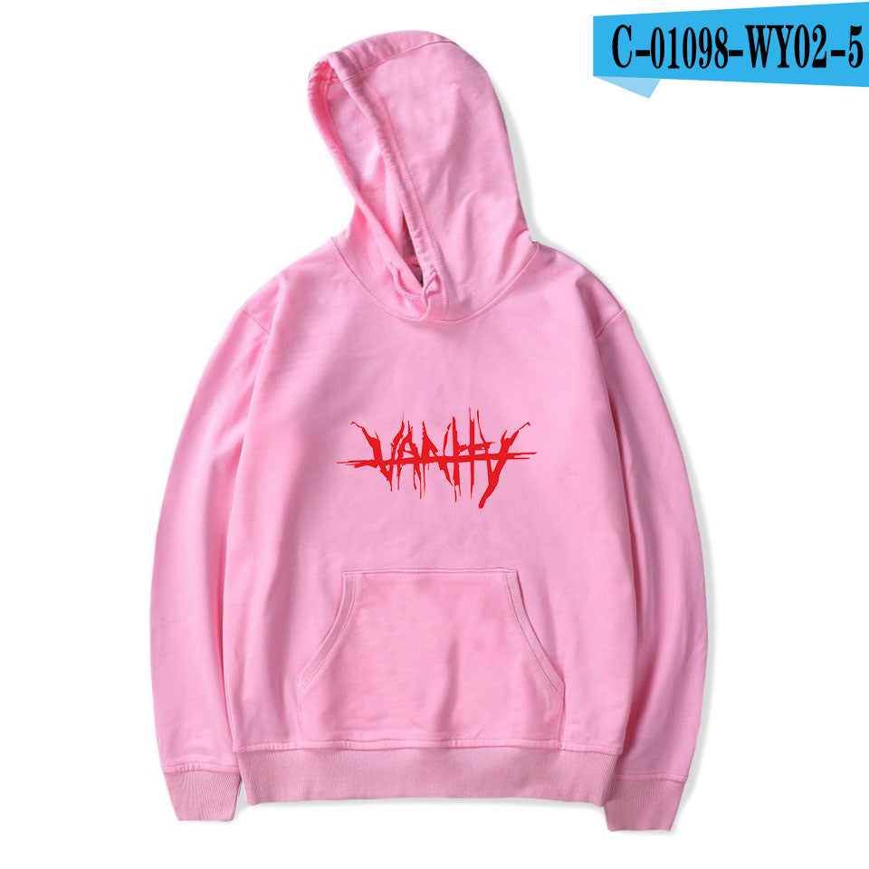 juice wrld printed hooded sweatshirt