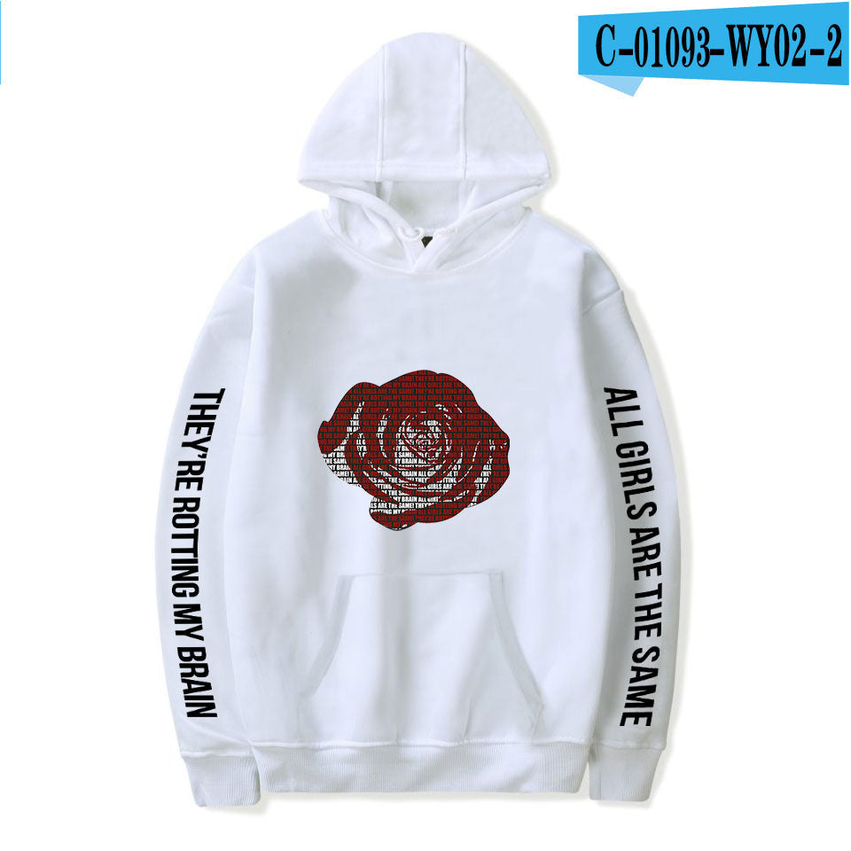 Juice Wrld Printed Fashionable Loose Men's And Women's Hooded Sweater