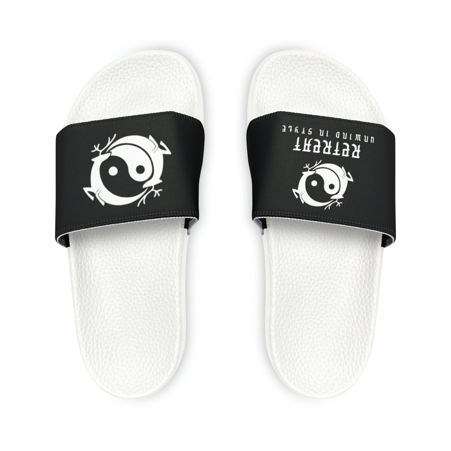 Men's PU Slide Sandals Branded Retreat