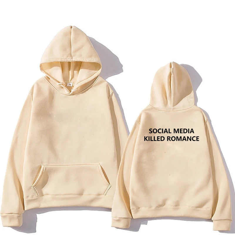 Social media killed romance hoodie