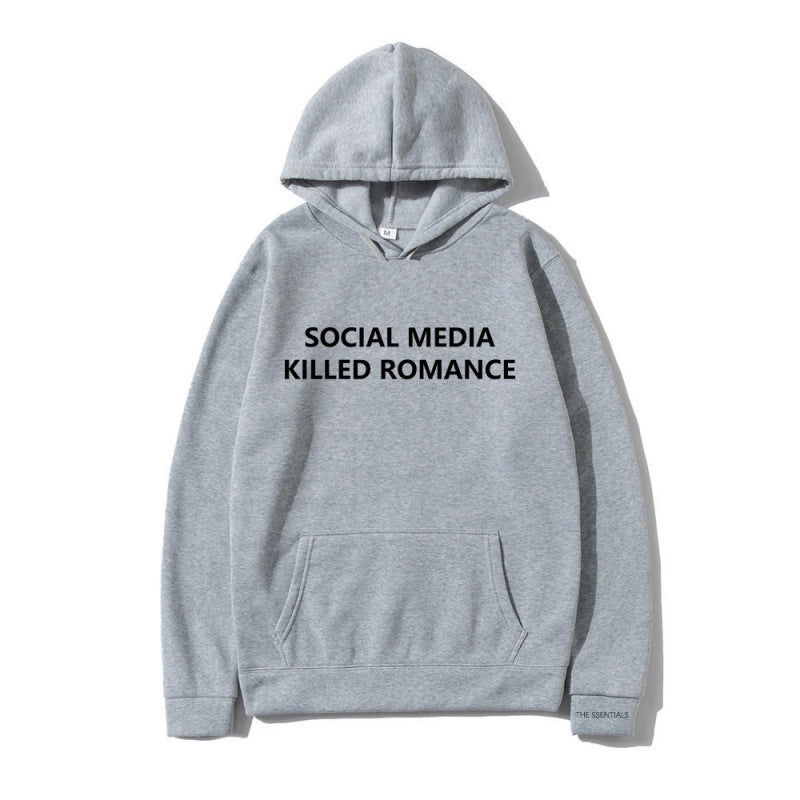 Social media killed romance hoodie