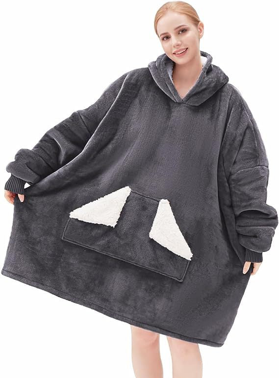 Men's And Women's Same Hooded Blanket