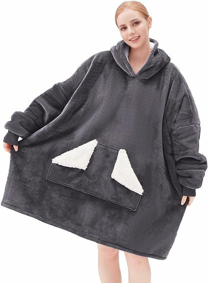 Men's And Women's Same Hooded Blanket