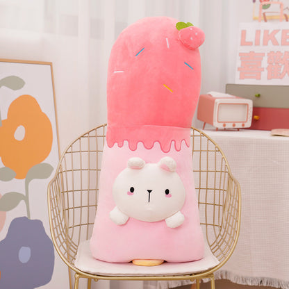 Women's Fashion Simple Long Plush Pillow