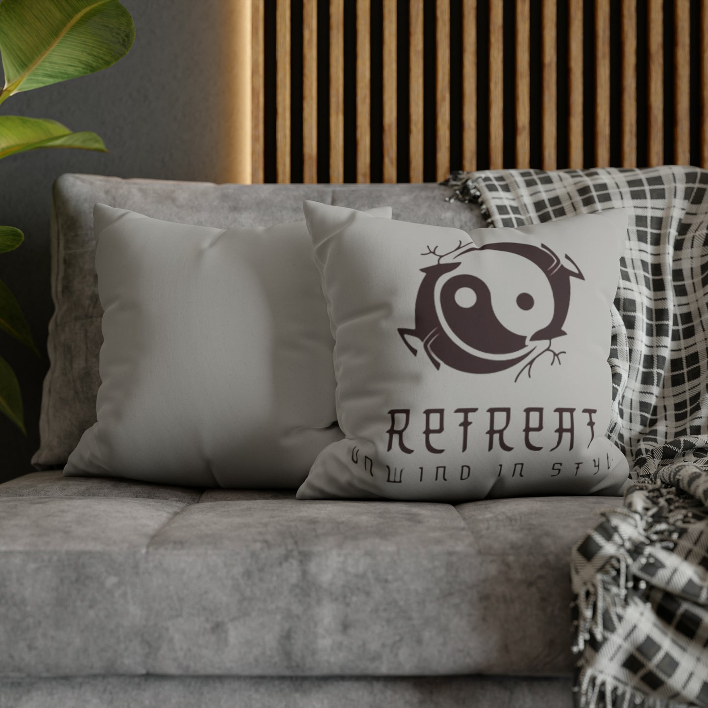 Retreat Faux Suede Square Pillow Case