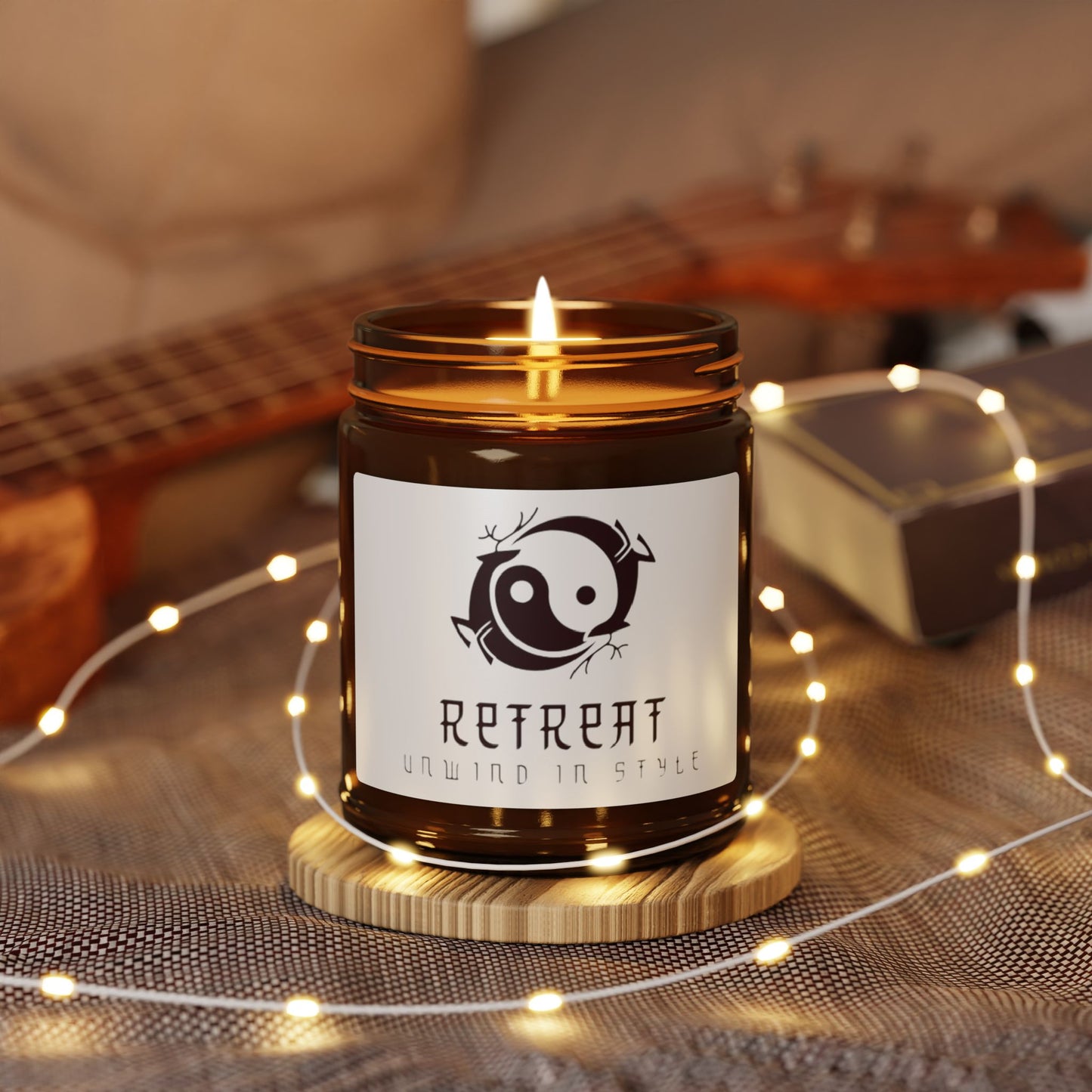 Scented Soy Candle (Multi-Size, Amber Jar)