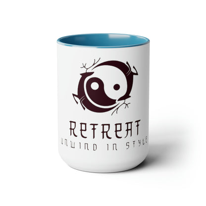 Retreat Two-Tone Coffee Mugs, 15oz
