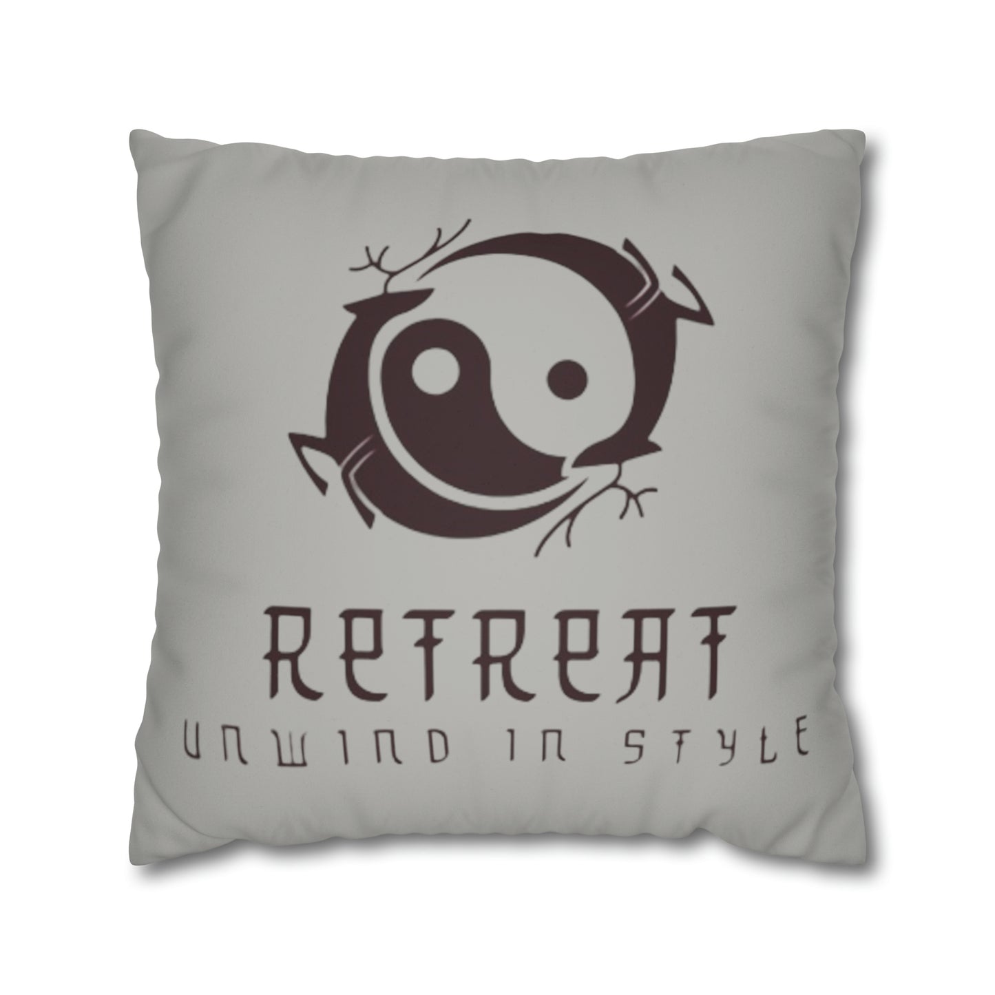 Retreat Faux Suede Square Pillow Case
