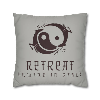 Retreat Faux Suede Square Pillow Case
