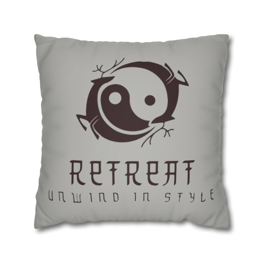 Retreat Faux Suede Square Pillow Case