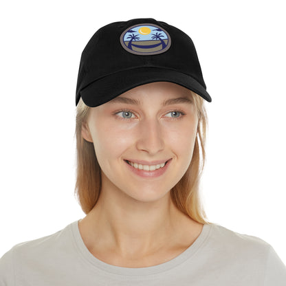 Upscale Retreat Dad Hat with Leather Patch