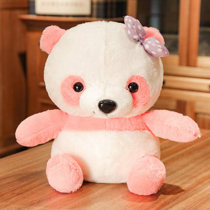 Seated color panda doll