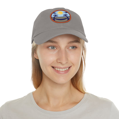 Upscale Retreat Dad Hat with Leather Patch