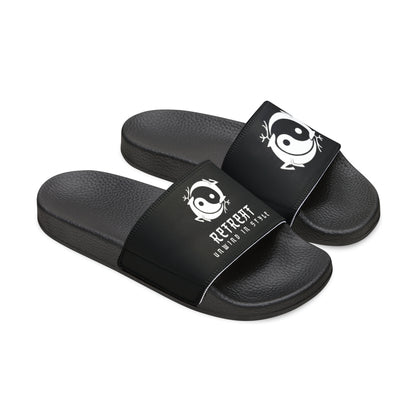 Men's PU Slide Sandals Branded Retreat