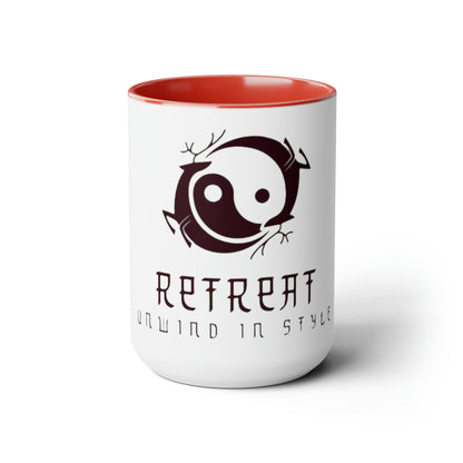 Retreat Two-Tone Coffee Mugs, 15oz
