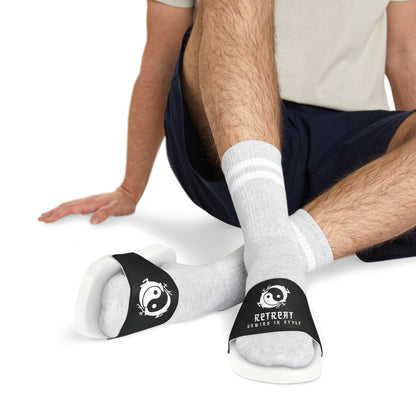 Men's PU Slide Sandals Branded Retreat