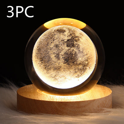 Luminous Starry Sky And Planets Moon Moon Crystal Ball