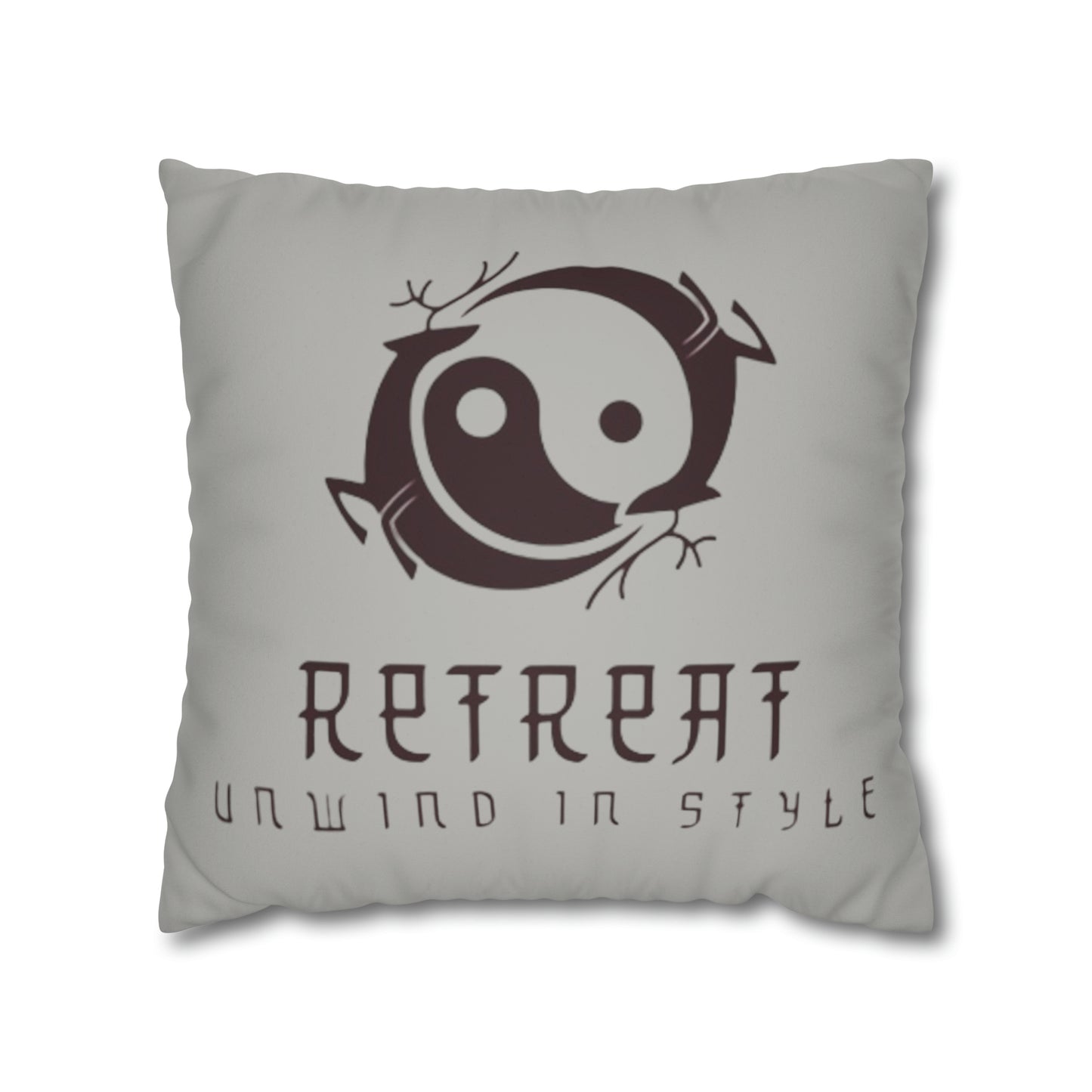 Retreat Faux Suede Square Pillow Case