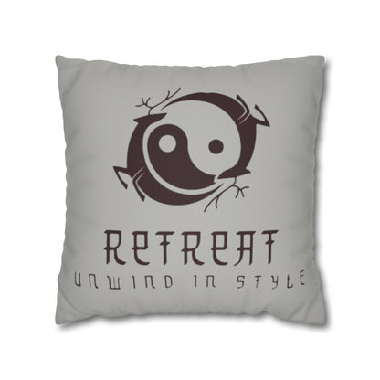 Retreat Faux Suede Square Pillow Case