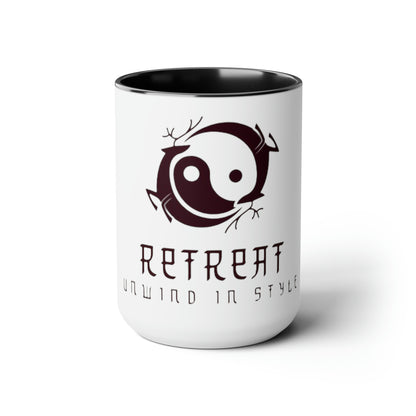Retreat Two-Tone Coffee Mugs, 15oz