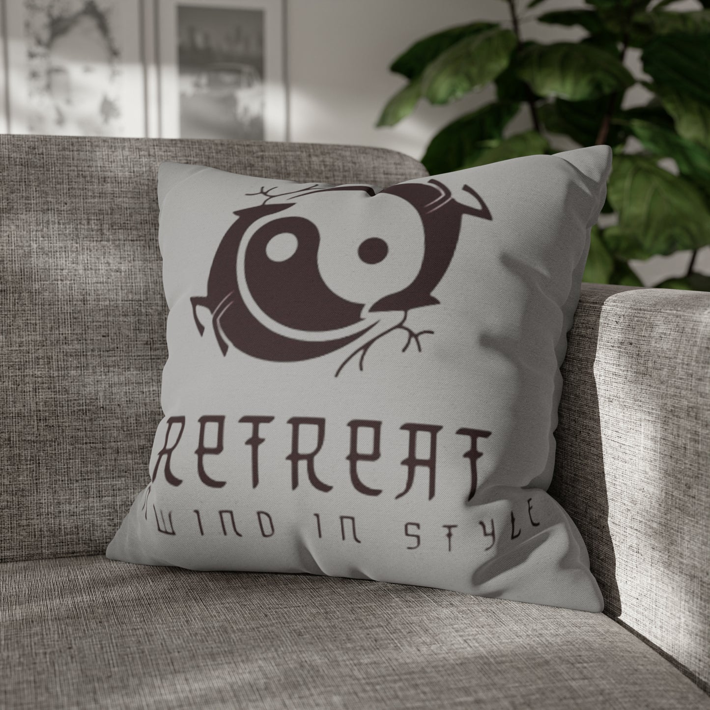 Retreat Spun Polyester Square Pillow Case