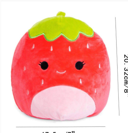 8 Inch 3D Strawberry Sofa Cushion Plush Doll