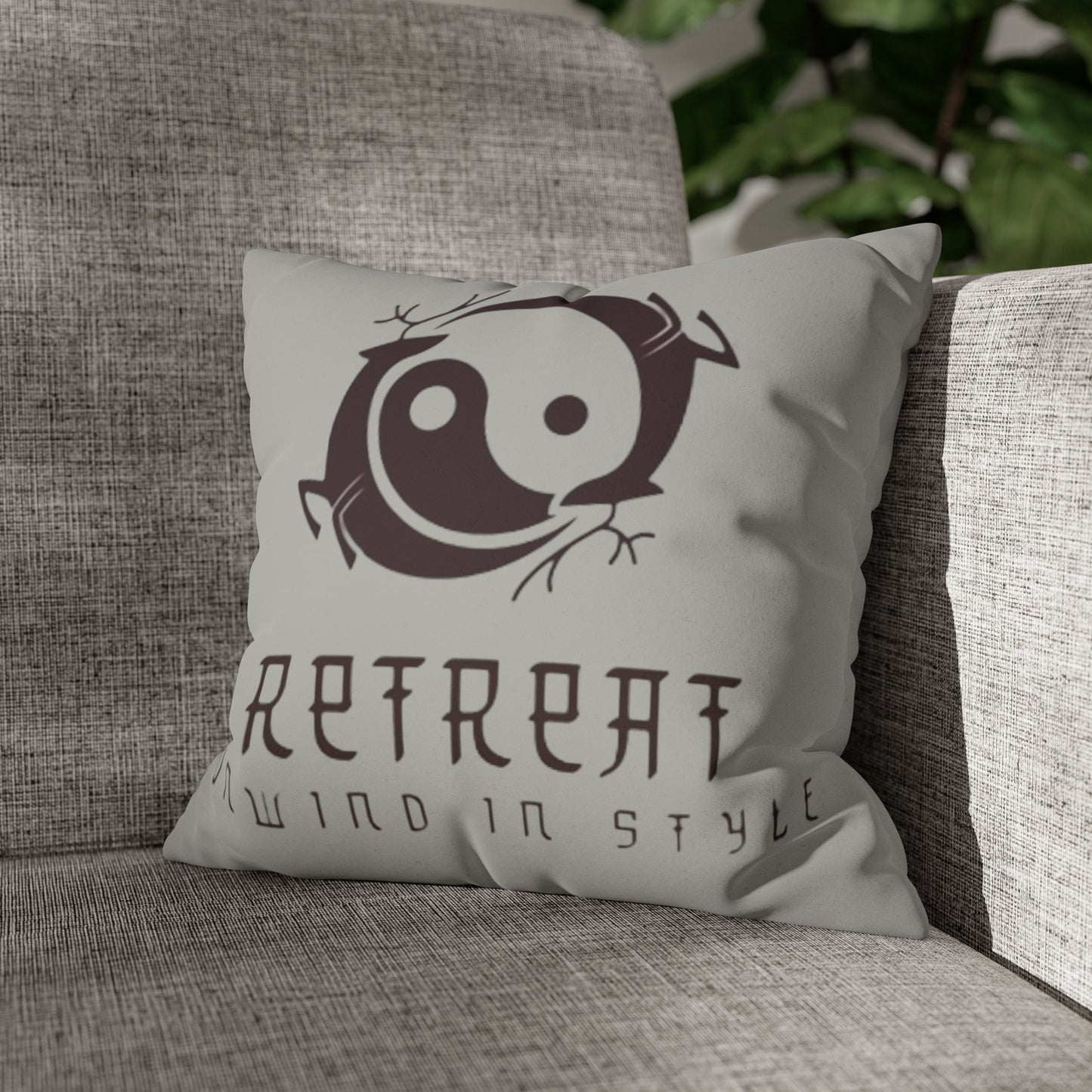 Retreat Faux Suede Square Pillow Case