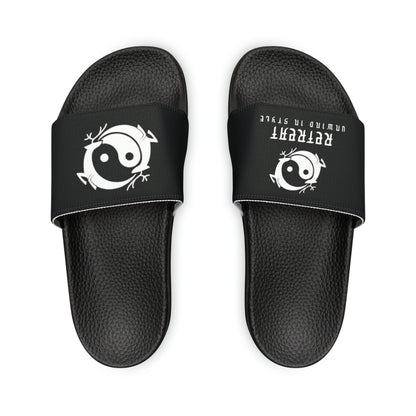 Men's PU Slide Sandals Branded Retreat