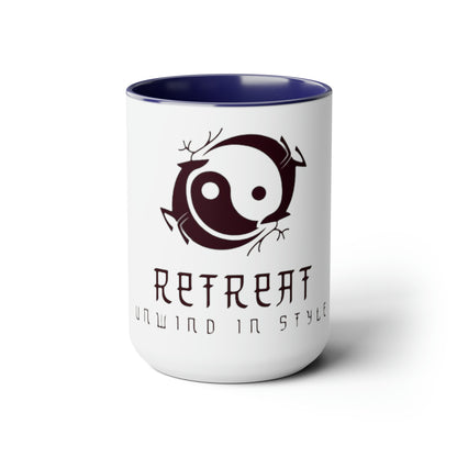 Retreat Two-Tone Coffee Mugs, 15oz