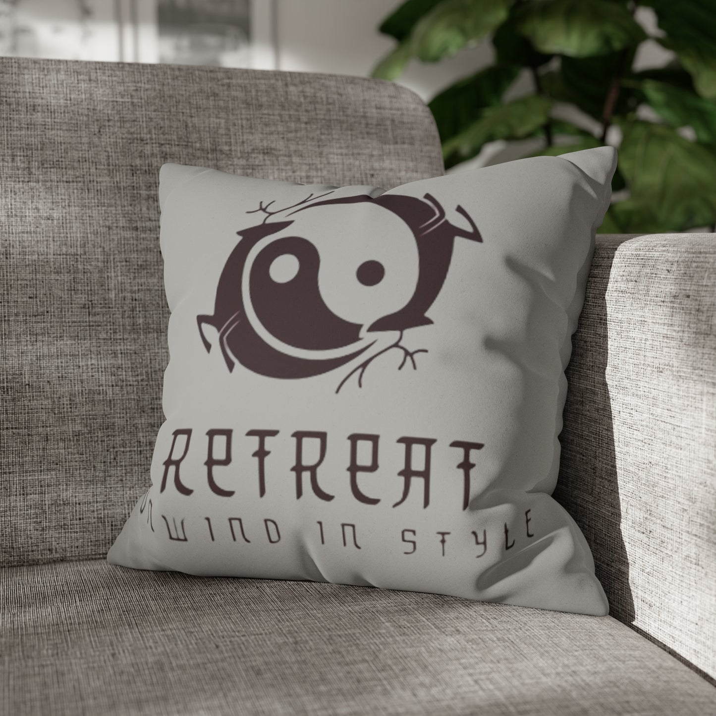 Retreat Faux Suede Square Pillow Case