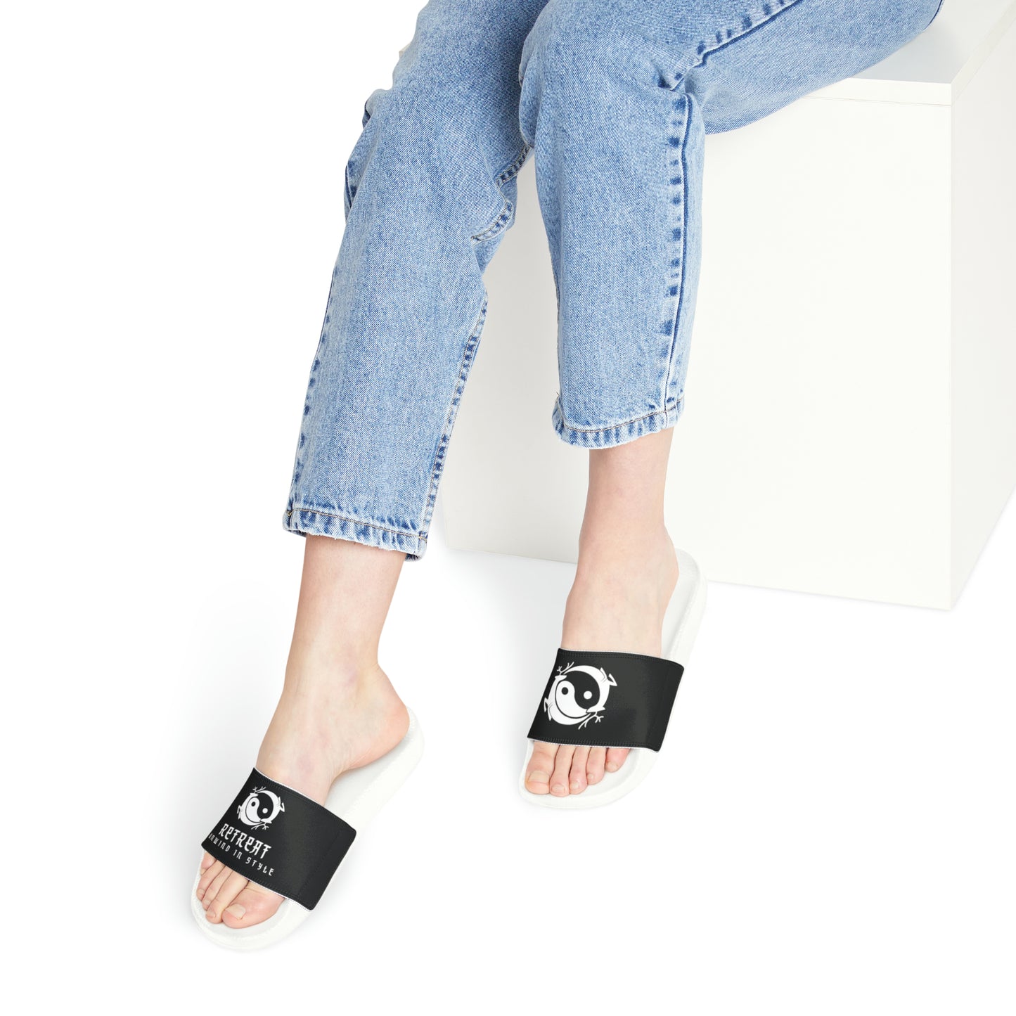 Women's PU Slide Sandals Branded Retreat