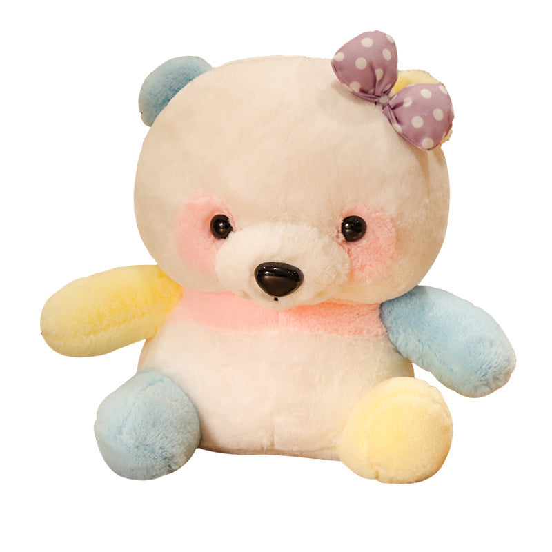 Seated color panda doll