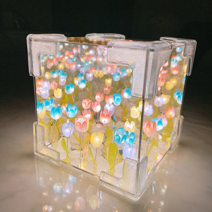 Handmade DIY Tulip Flower Small Night Light Romantic Gift