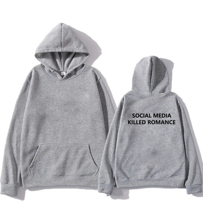Social media killed romance hoodie