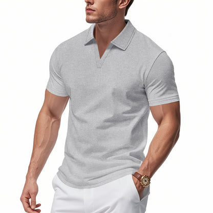 Short Sleeve Lapel Polo Shirt Men