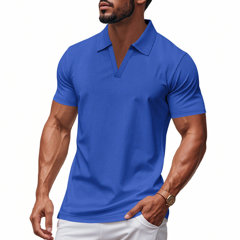 Short Sleeve Lapel Polo Shirt Men