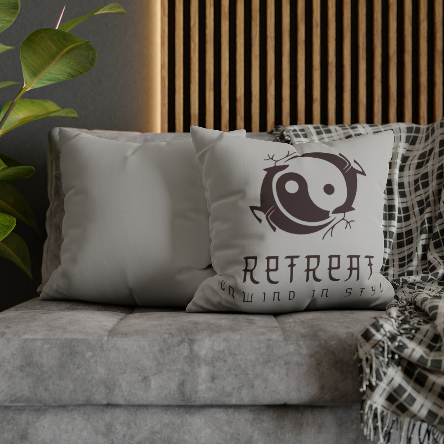 Retreat Faux Suede Square Pillow Case