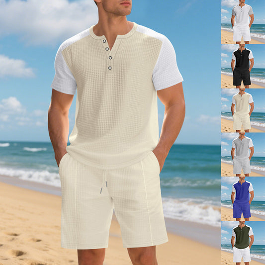 Plus Size American Short Sleeve Suit