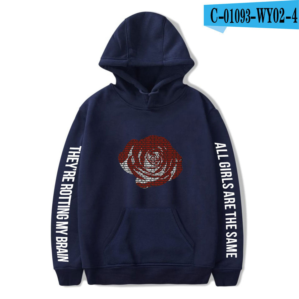 Juice Wrld Printed Fashionable Loose Men's And Women's Hooded Sweater