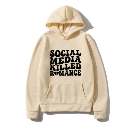 Social media killed romance hoodie