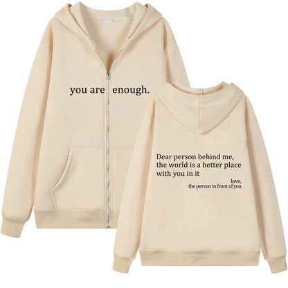 Retreat hoodie you are enough!