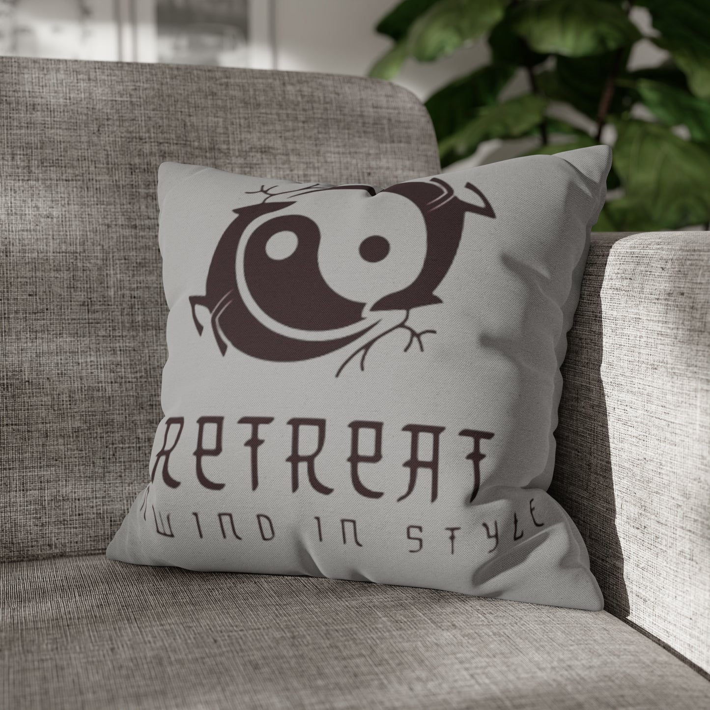 Retreat Spun Polyester Square Pillow Case