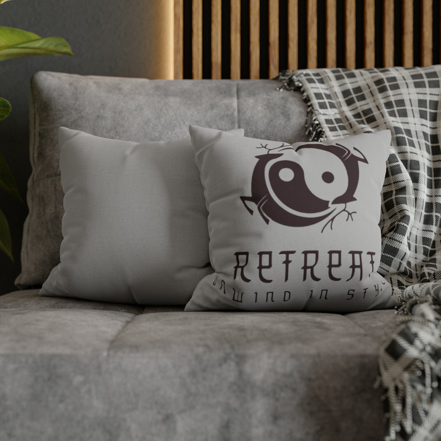 Retreat Spun Polyester Square Pillow Case